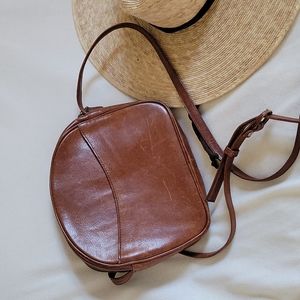 Vintage genuine leather purse crossbody